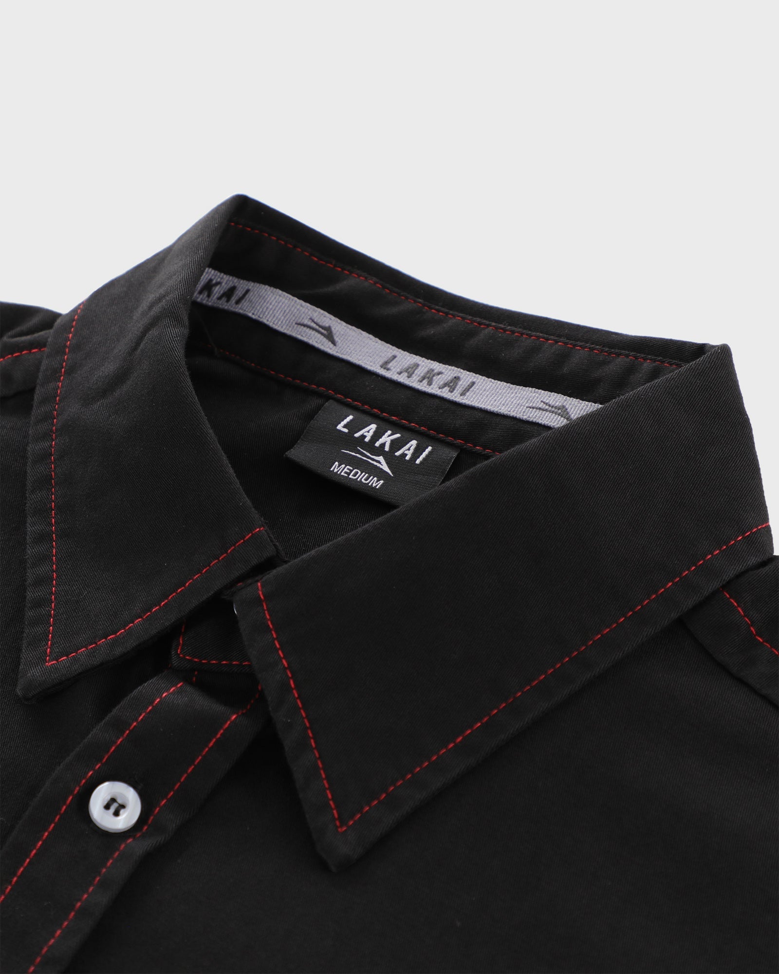 lakai-heavyweight-button-up-shirt-black image 5
