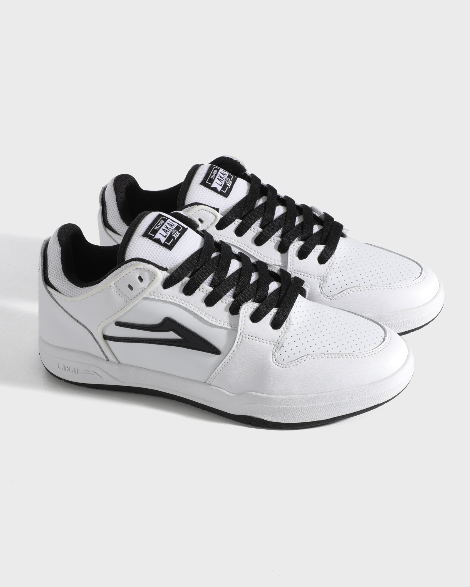 lakai-telford-low-skate-schuh-white-black-leather image 2