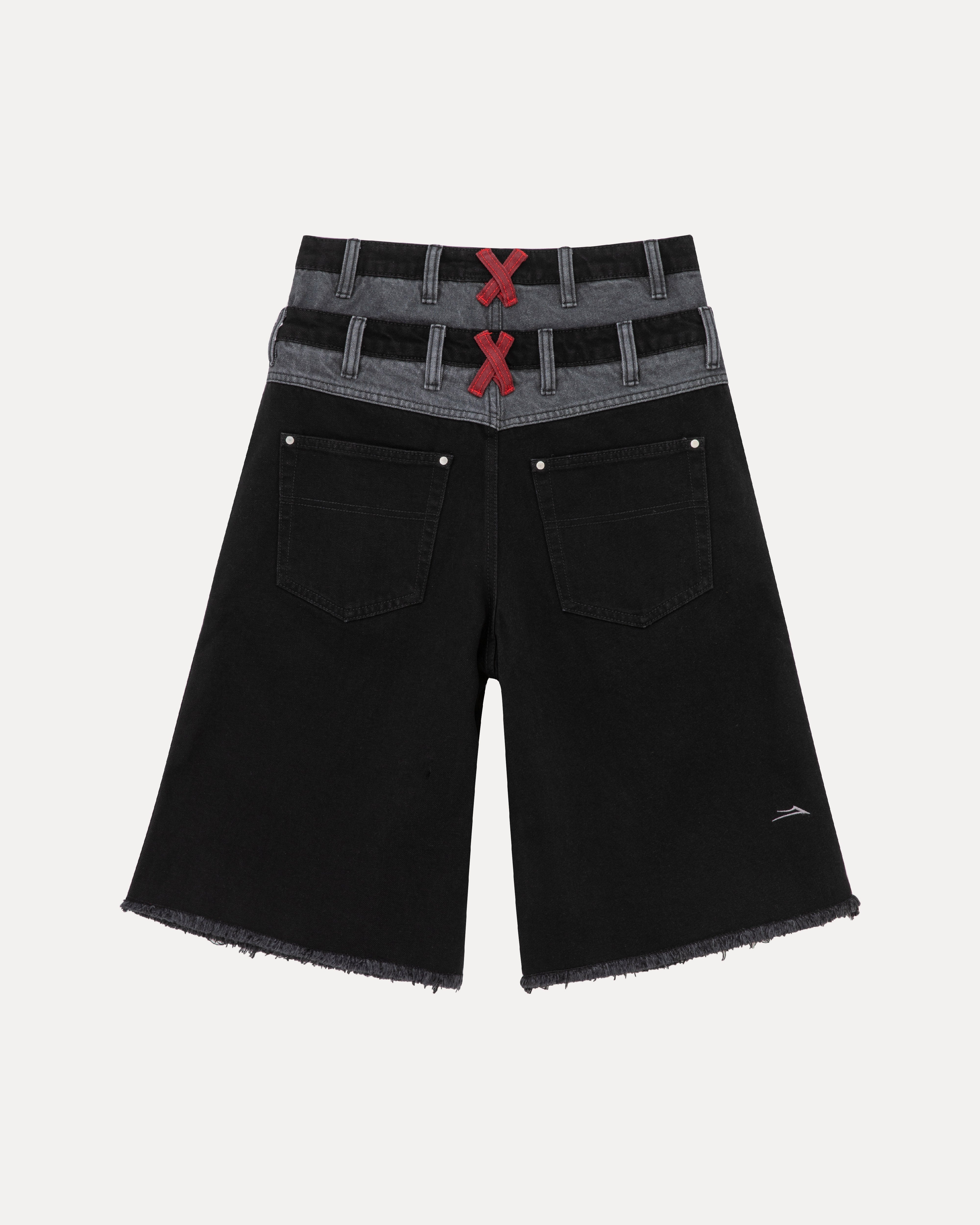 lakai-double-waisted-jumbo-jorts-black-grey image 2