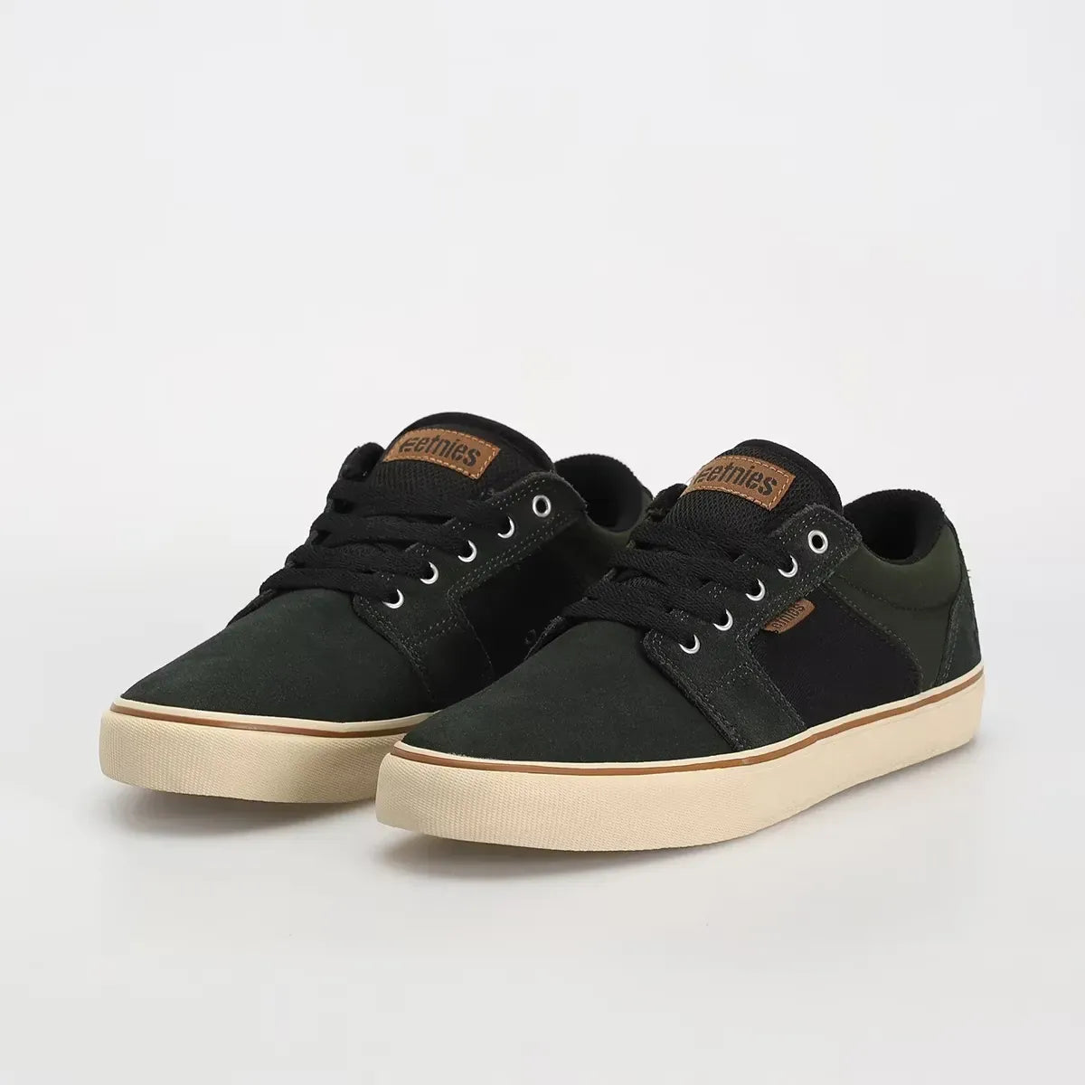 etnies-barge-ls-skate-schuh-low-top-green-black image 7