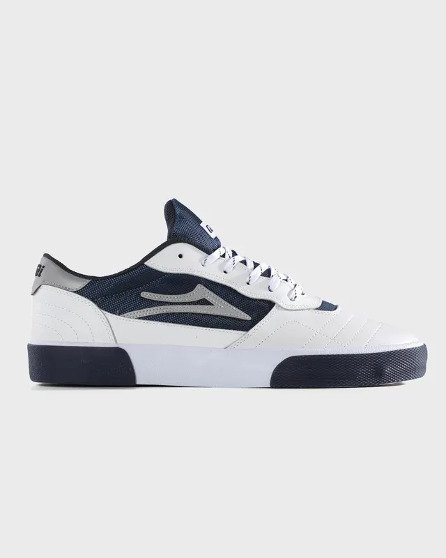 lakai-cambridge-skate-schuhe-white-leather-navy-reflective image 1