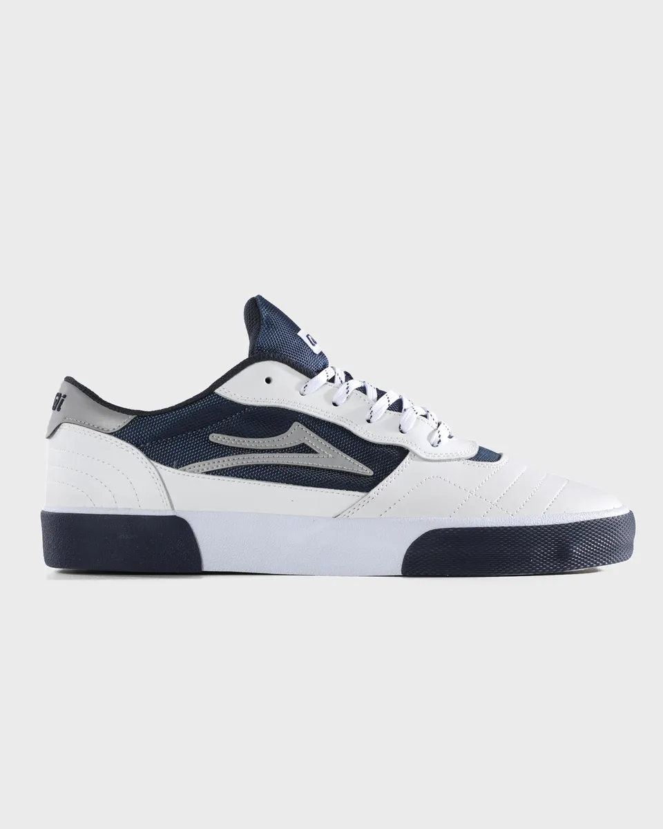 lakai-cambridge-skate-schuhe-white-leather-navy-reflective image 1