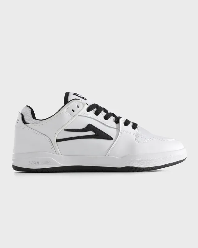lakai-telford-low-skate-schuh-white-black-leather image 1