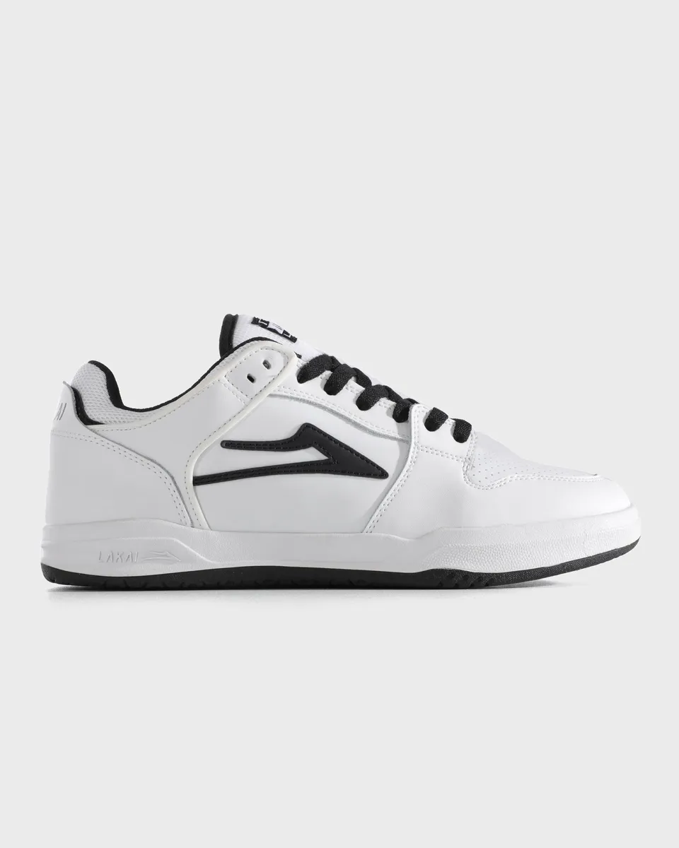 lakai-telford-low-skate-schuh-white-black-leather image 1
