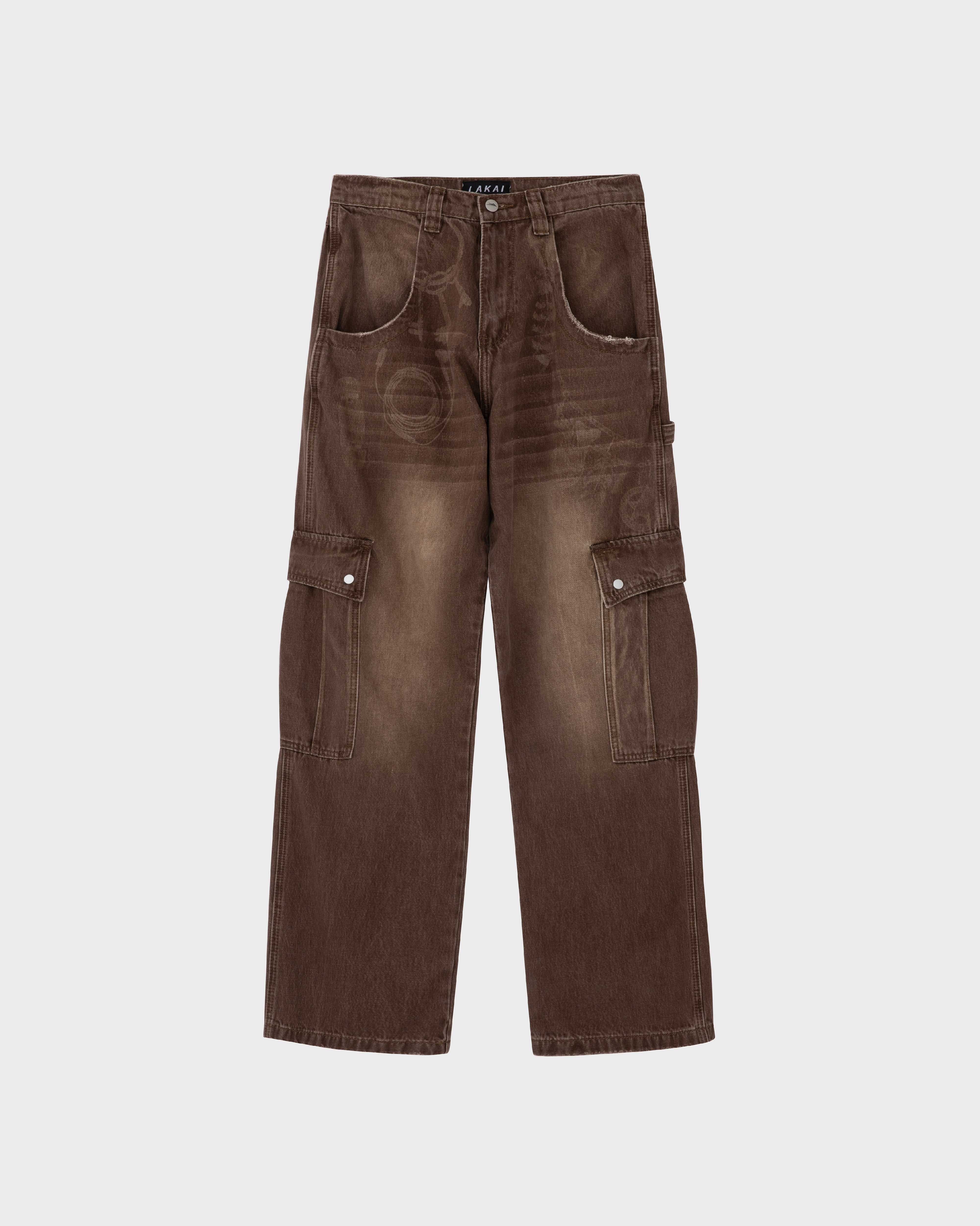 lakai-ghost-wide-leg-cargo-pants-braun image 1