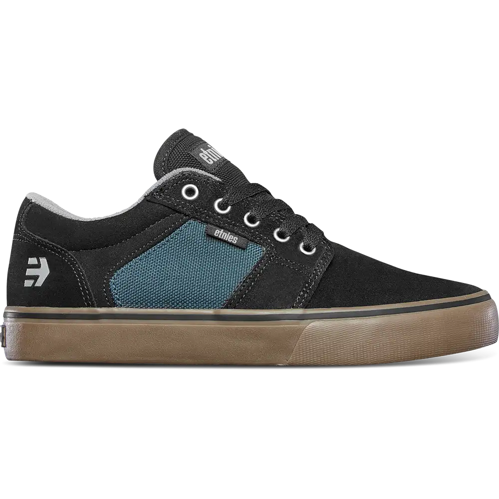 etnies-barge-ls-skate-schuh-low-top-black-teal image 1