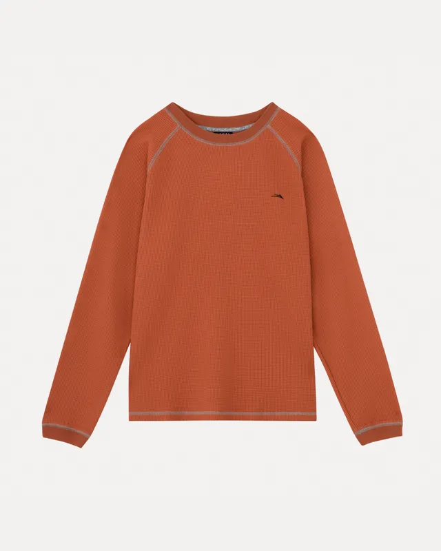 lakai-raglan-waffle-longsleeve-burnt-orange image 1