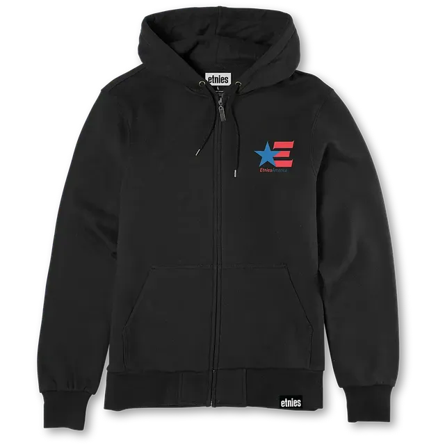 etnies-america-zip-hoodie-fleece-schwarz image 1