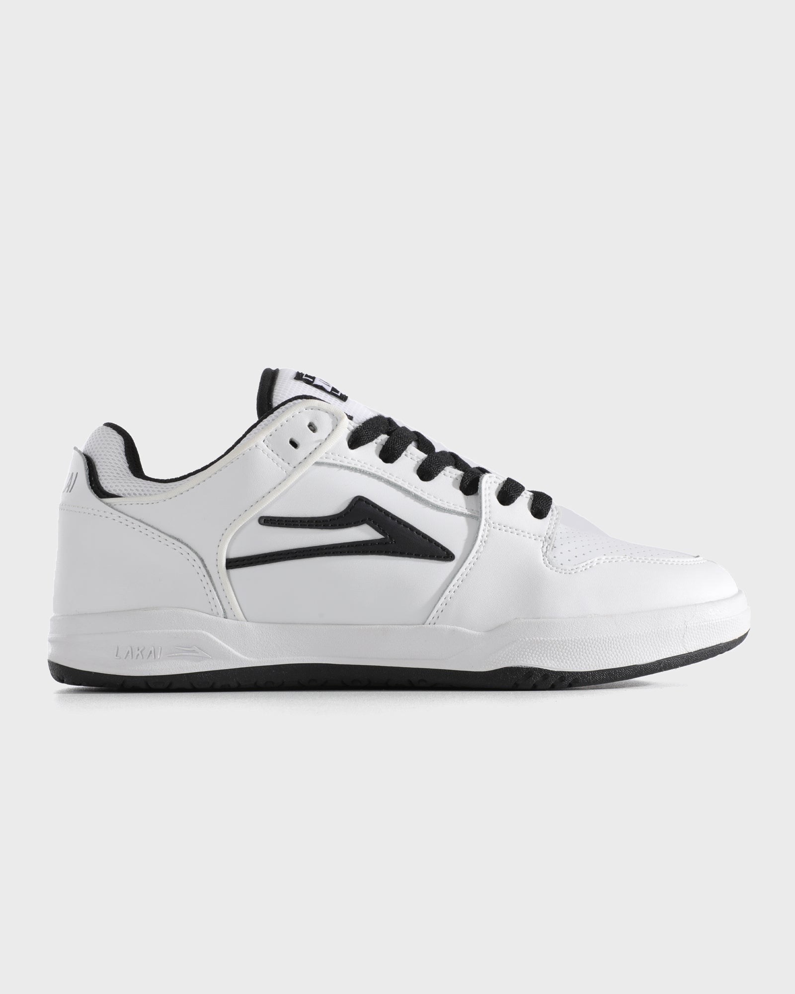 lakai-telford-low-skate-schuh-white-black-leather image 1
