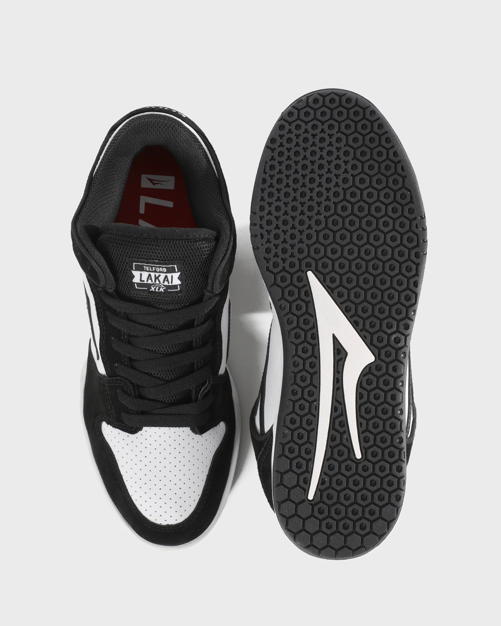 lakai-telford-low-skate-schuh-black-white-leather image 3