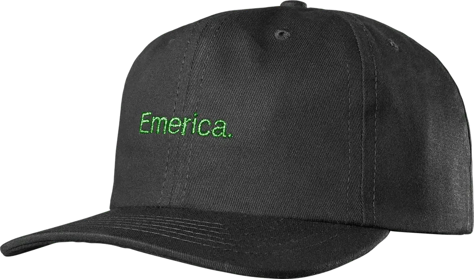 emerica-pure-gold-dad-hat-cap-schwarz-gr-n image 1