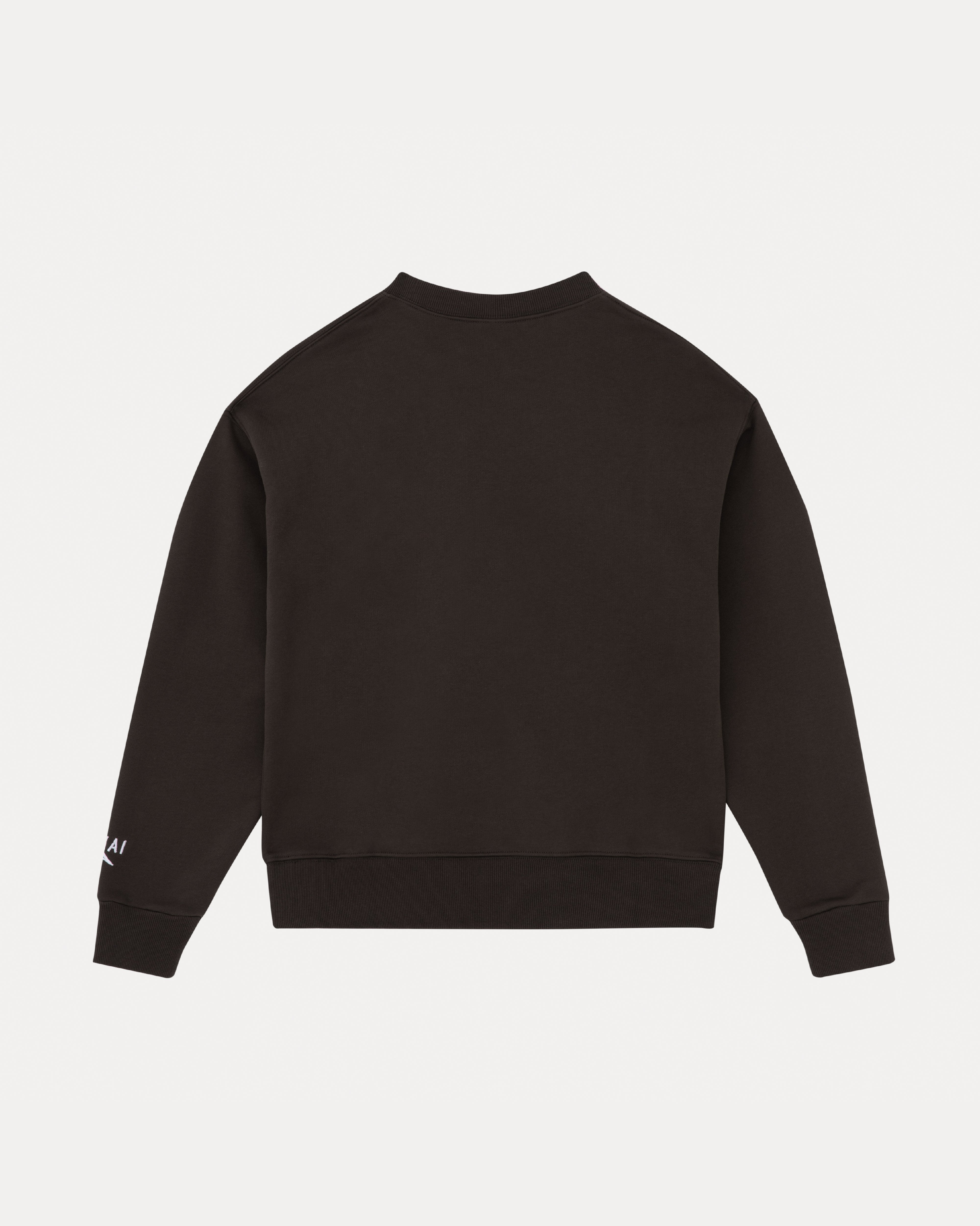 lakai-classic-crewneck-sweater-dunkelbraun image 2