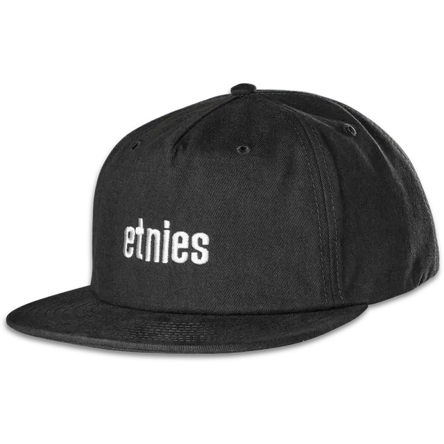 etnies-wordmark-embroidery-snapback-cap-black image 1
