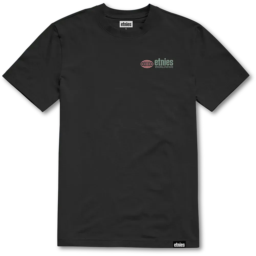 etnies-worldwide-tee-t-shirt-schwarz image 1