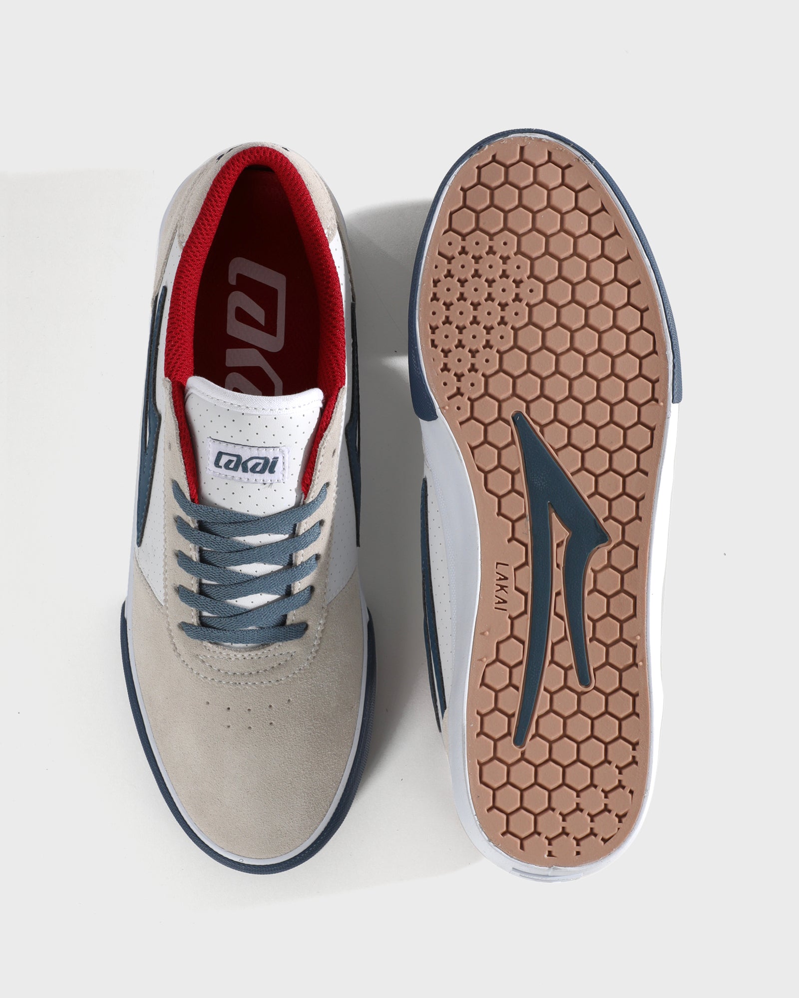 lakai-manchester-skate-schuh-white-suede-navy-perf image 3