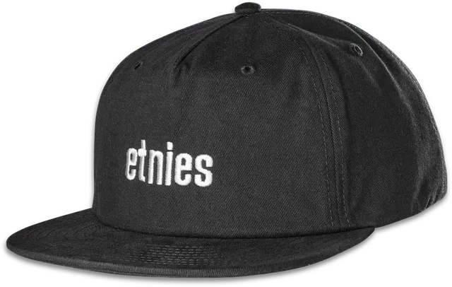 etnies-icon-embroidery-snapback-cap-black image 1