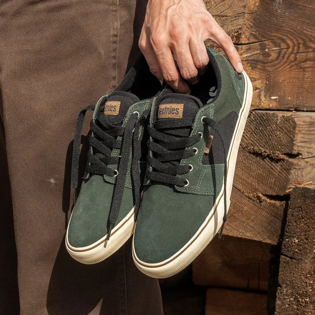 etnies-barge-ls-skate-schuhe-low-top-green-gold image 7
