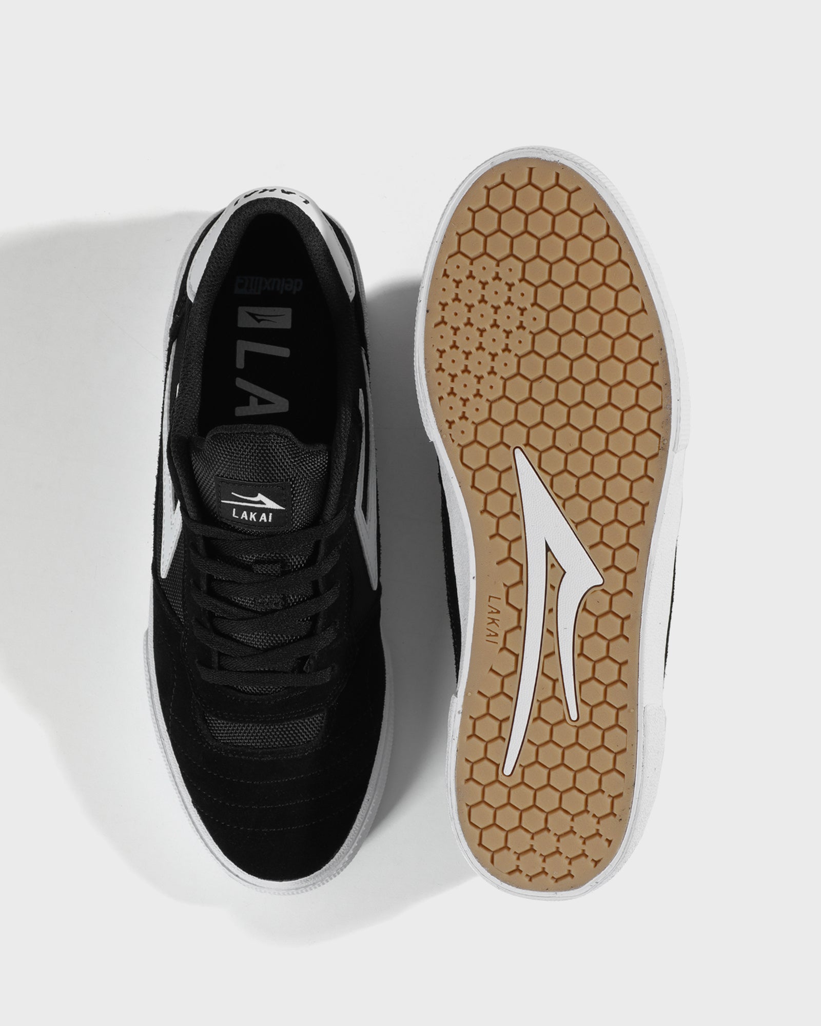 lakai-cambridge-skate-schuh-black-white-suede image 3