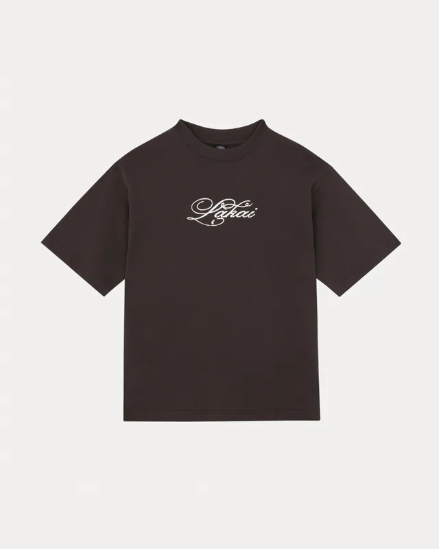 lakai-oversized-signature-tee-dark-brown image 1