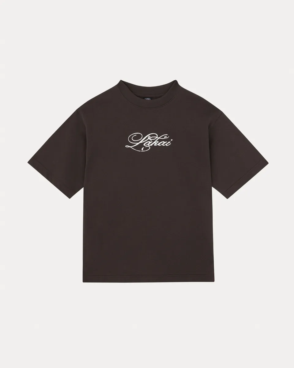 lakai-oversized-signature-tee-dark-brown image 1