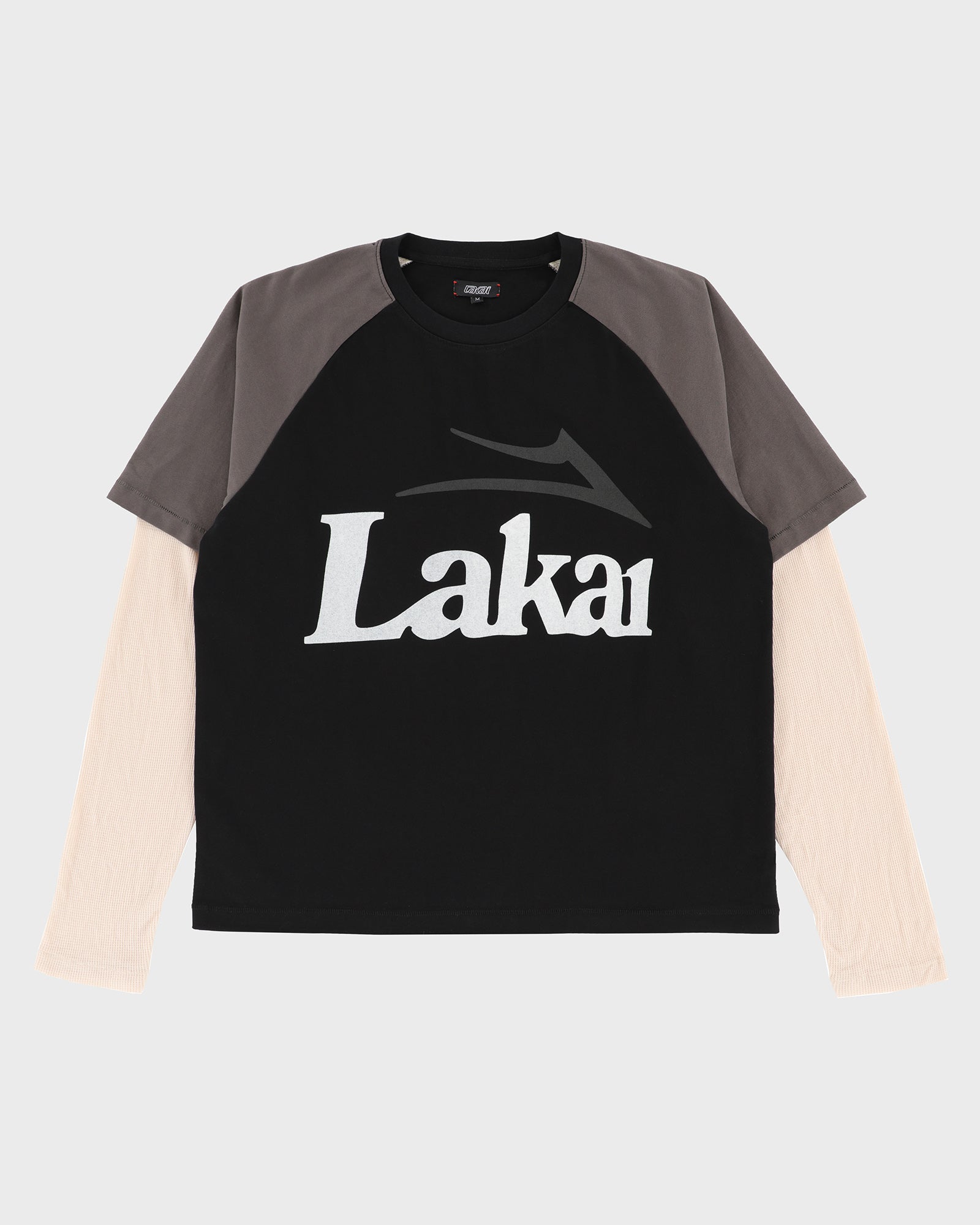 lakai-double-layer-raglan-longsleeve-schwarz-grau image 1