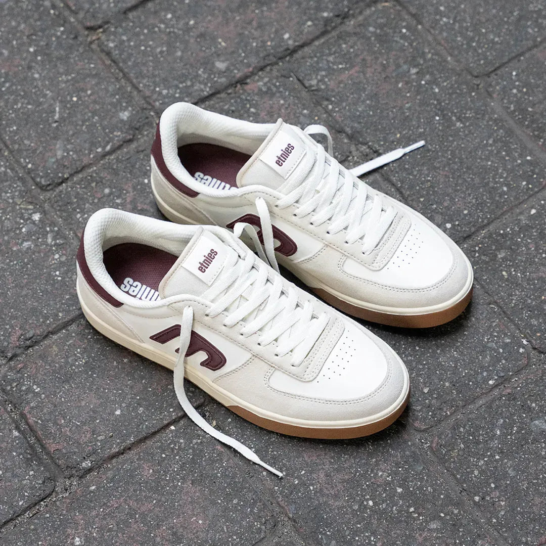 etnies-emerson-skate-schuhe-tan-white-suede-leder image 7