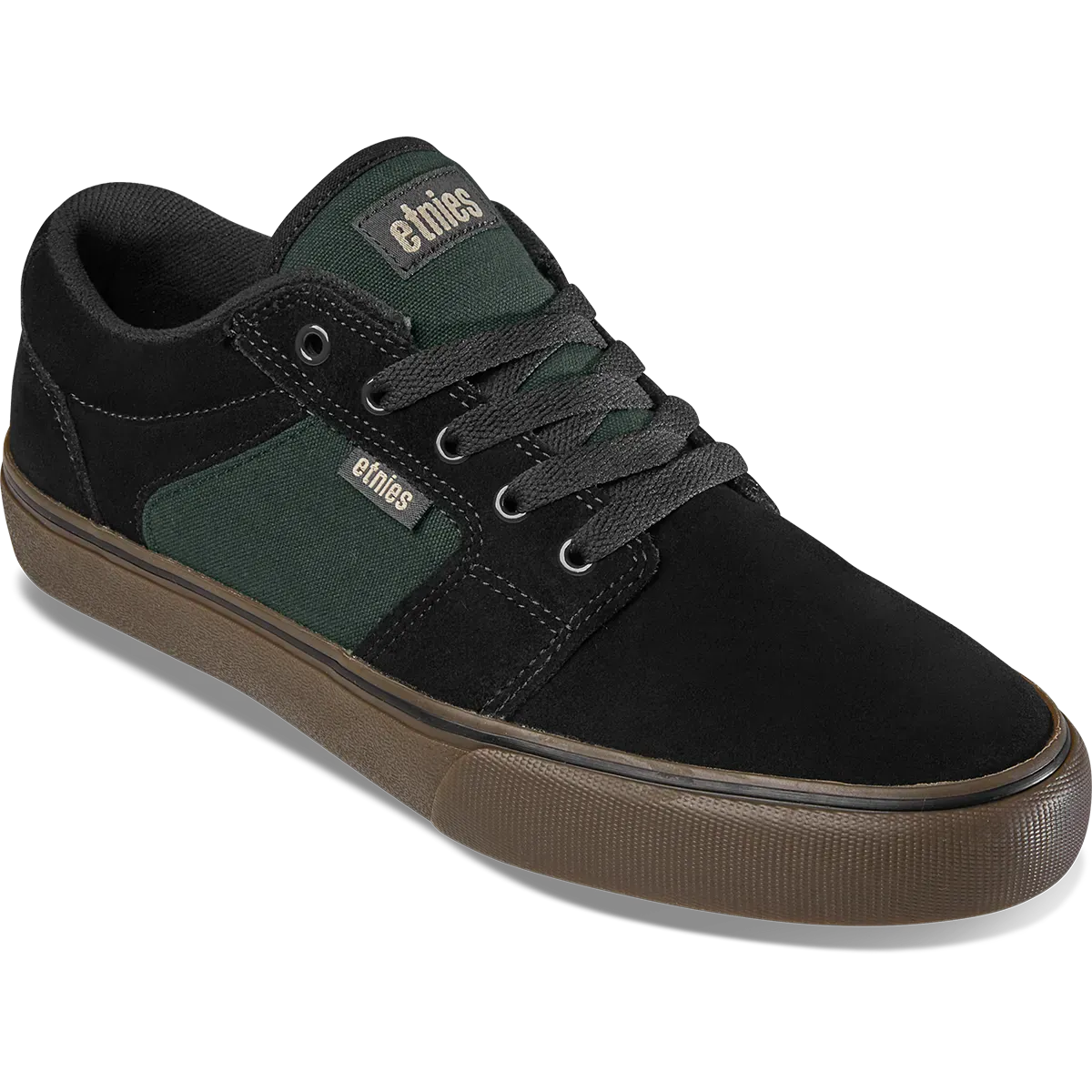 etnies-barge-ls-skate-schuhe-low-top-black-brown-green image 3