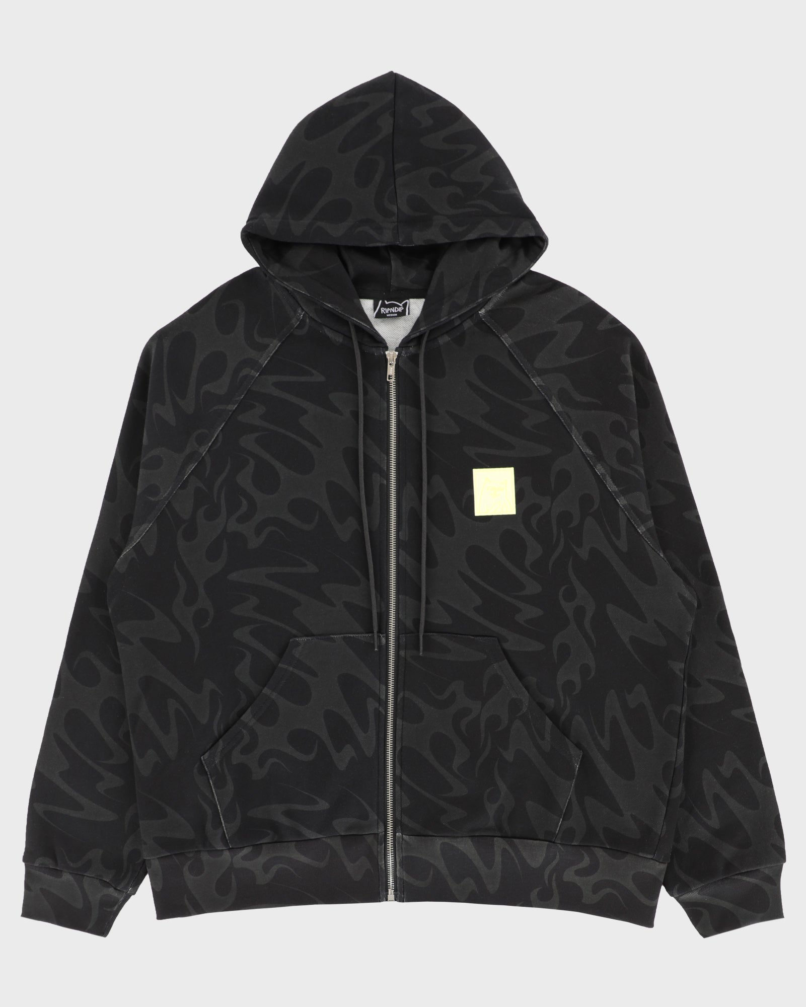 lakai-x-ripndip-flame-zipper-hoodie-dark-grey image 1