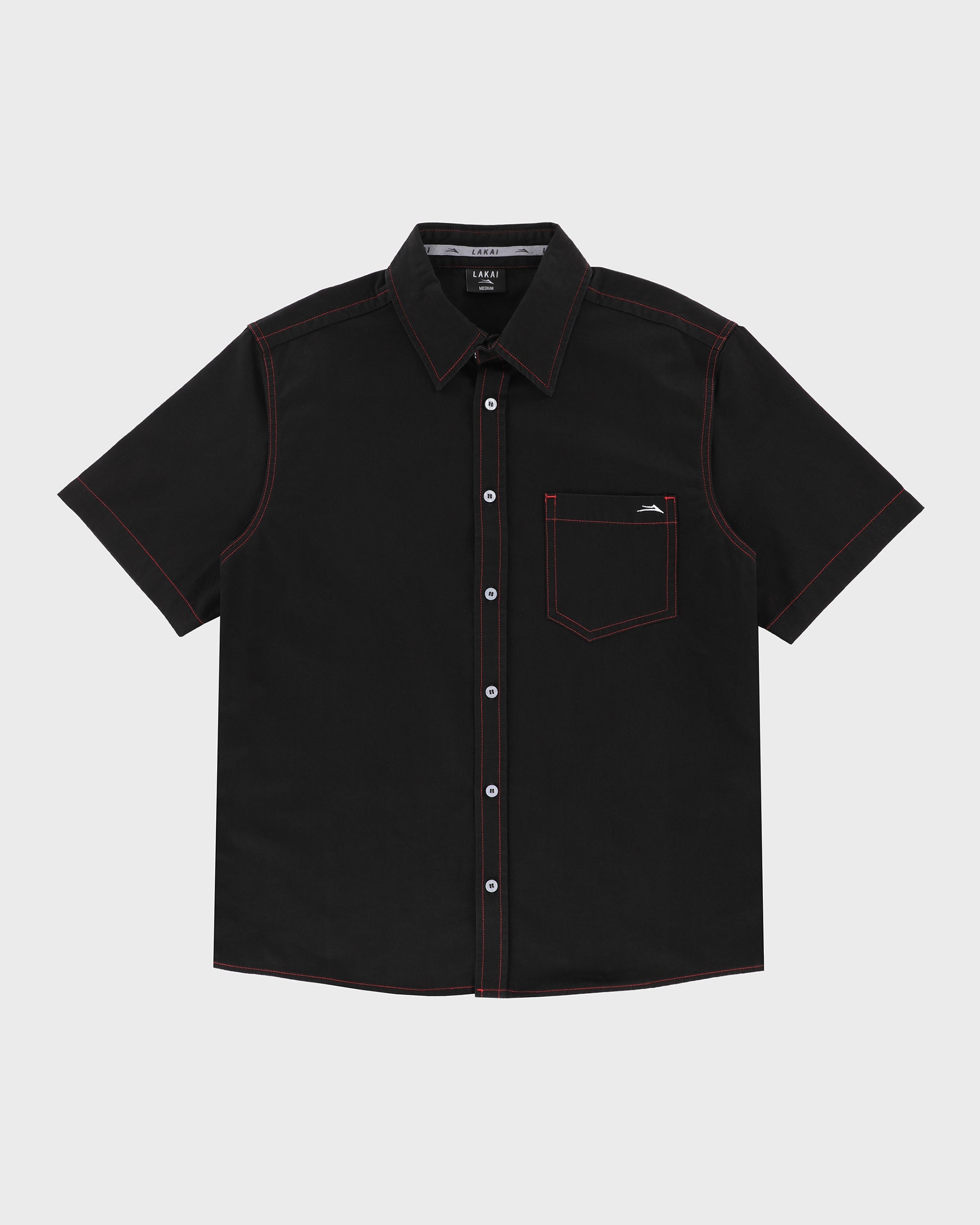 lakai-heavyweight-button-up-shirt-black image 1