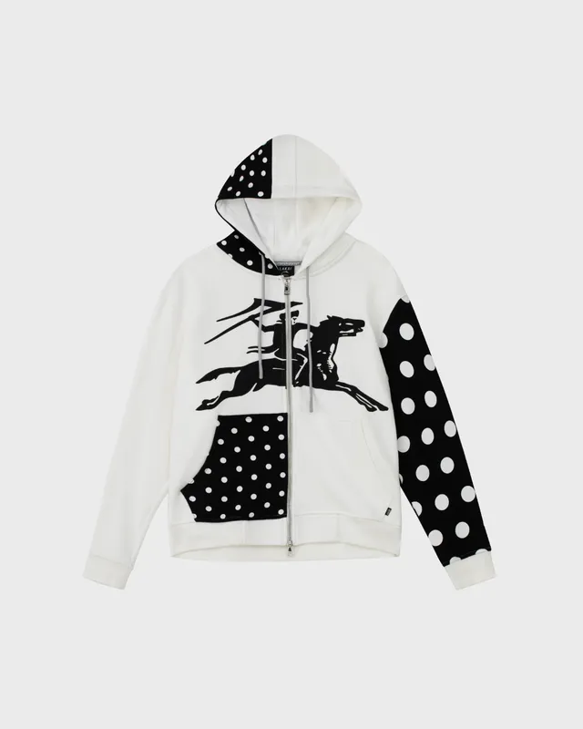 lakai-polka-zip-up-hoodie-white-black image 1