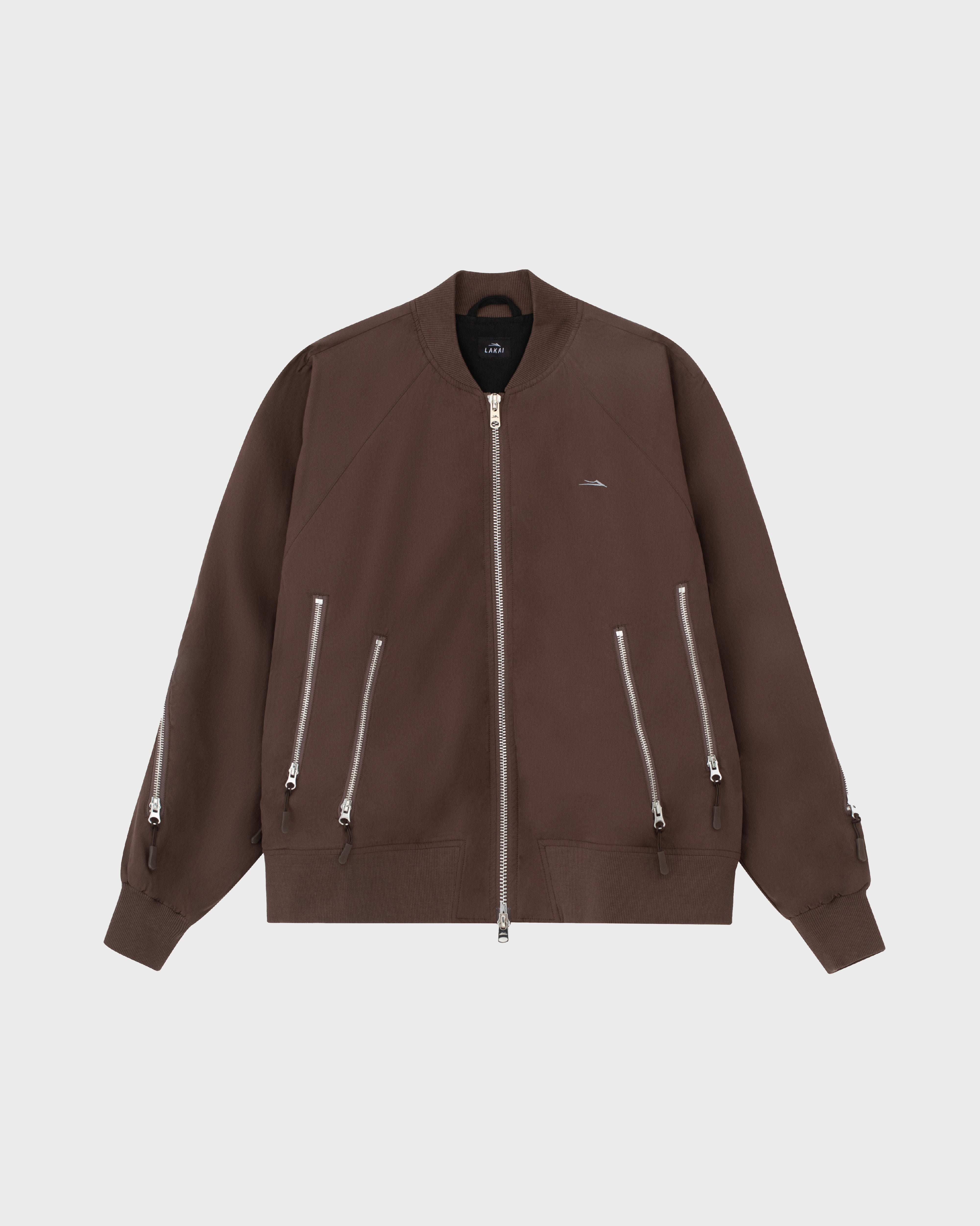 lakai-slashed-zip-bomber-jacke-braun image 1