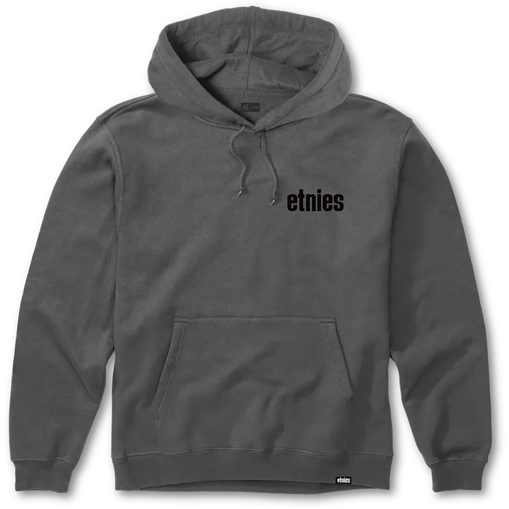 etnies-wordmark-hoodie-dark-grey-black-powerblend-fleece image 1