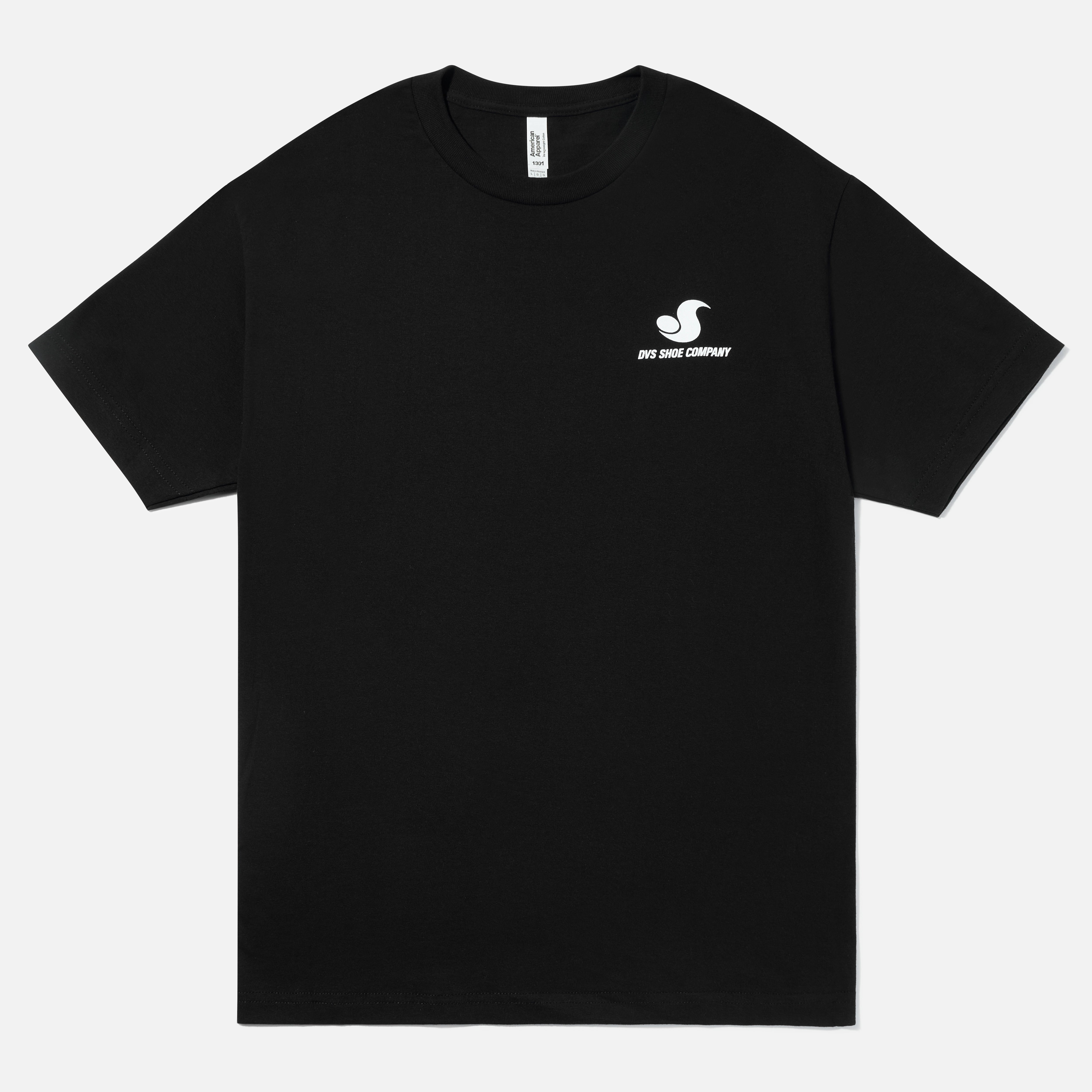 dvs-icon-tee-t-shirt-baumwolle-schwarz-logo-print image 1