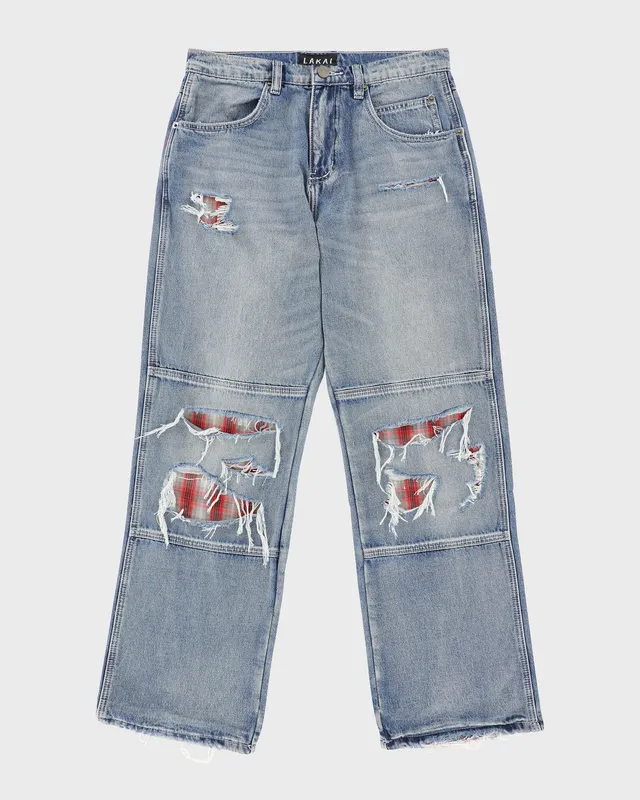 lakai-distressed-double-knee-denims-washed-indigo image 1