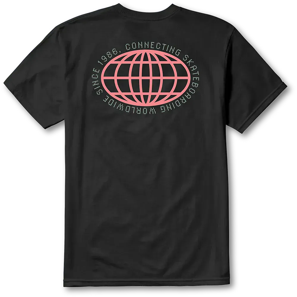 etnies-worldwide-tee-t-shirt-schwarz image 2