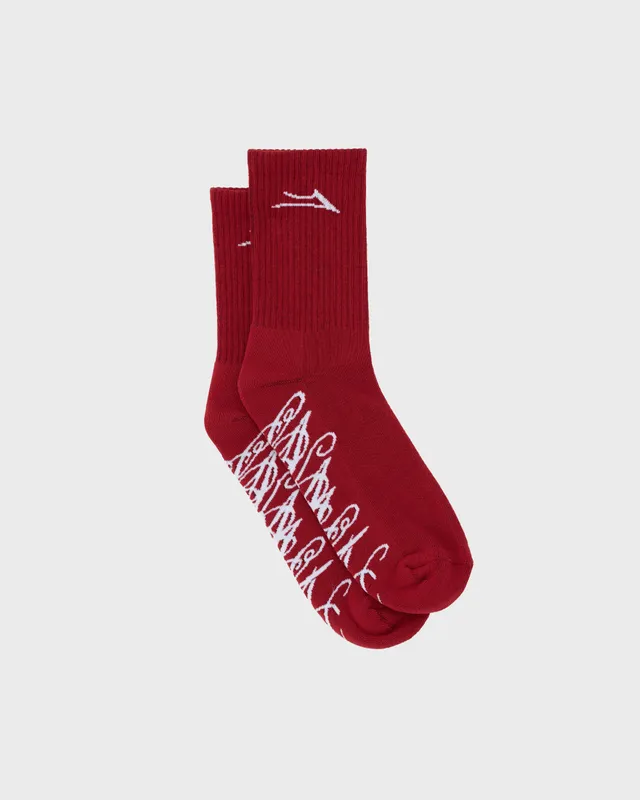 lakai-jacquard-signature-socks-red-skate-socken image 1