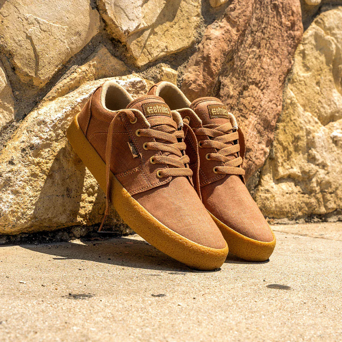 etnies-barge-ls-premium-skate-schuh-brown-beige-gum-hemp image 3