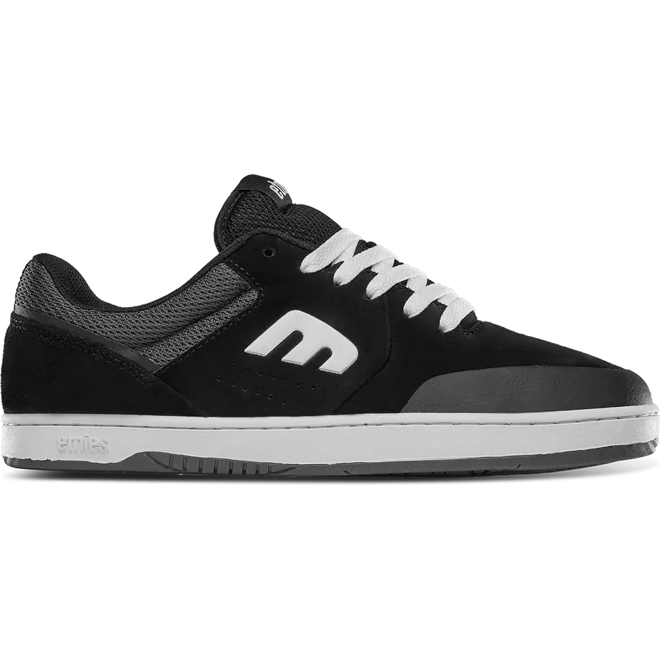 etnies-marana-og-skate-schuh-black-white-suede-synthetic image 1