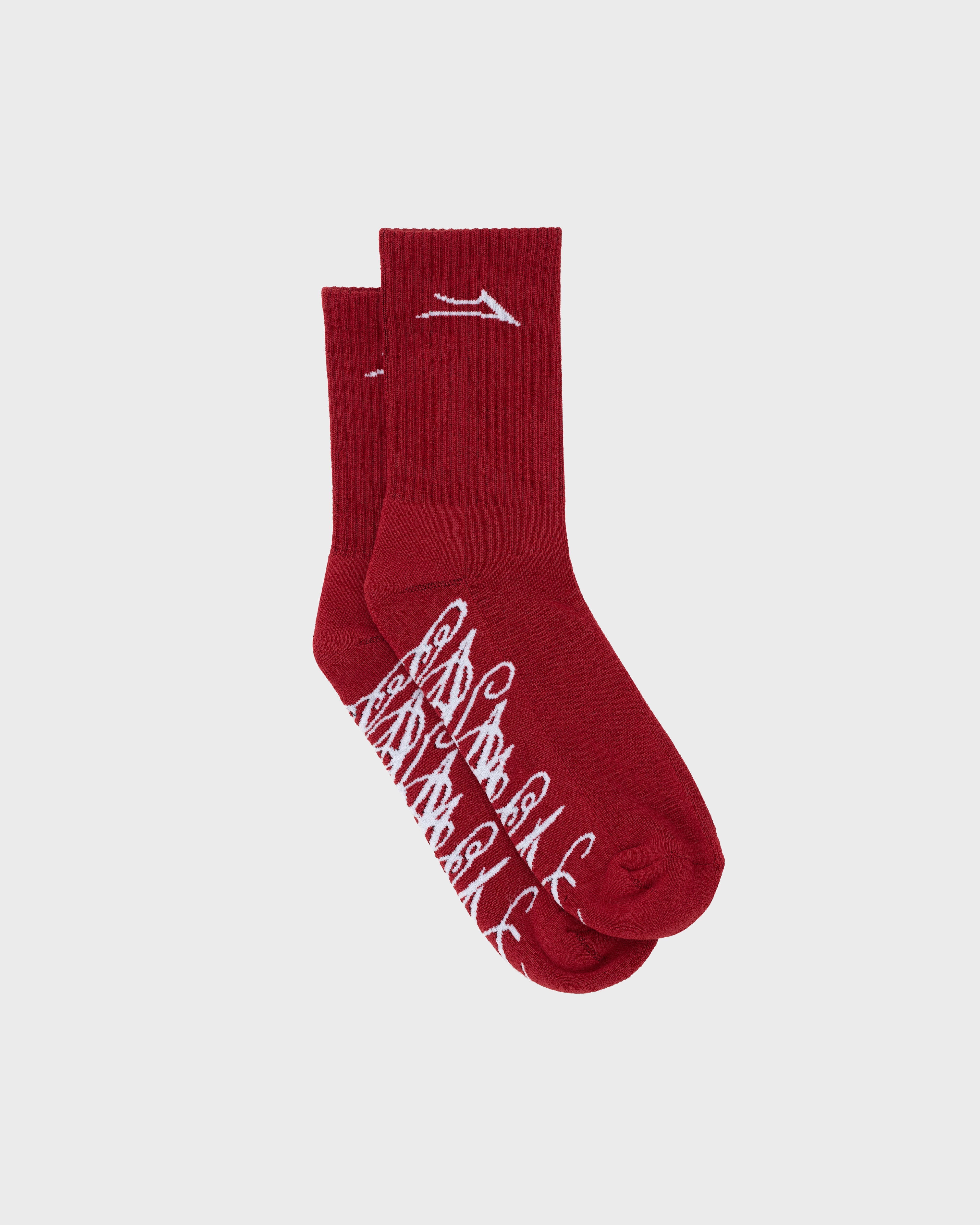 lakai-jacquard-signature-socks-red-skate-socken image 1