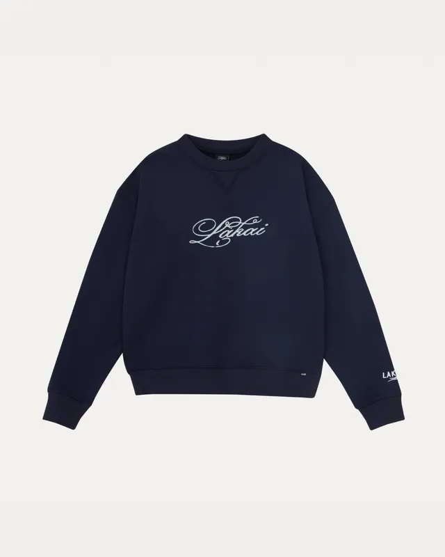 lakai-classic-crewneck-sweater-navy-blue image 1