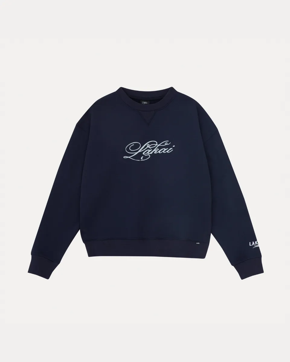 lakai-classic-crewneck-sweater-navy-blue image 1