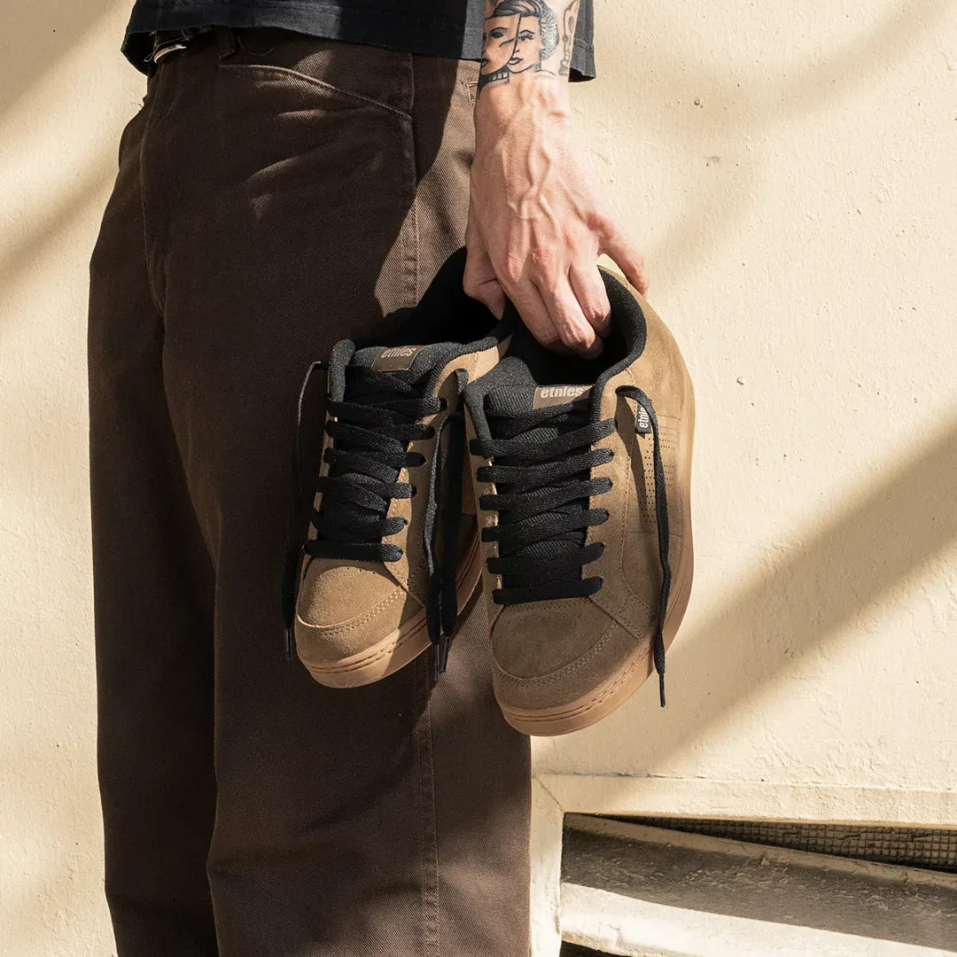 etnies-kingpin-skate-schuh-brown-tan-black image 7