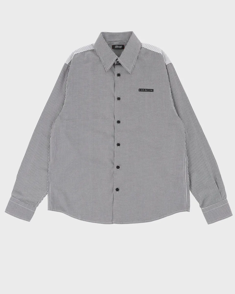 lakai-button-down-contrast-panel-langarmhemd image 1