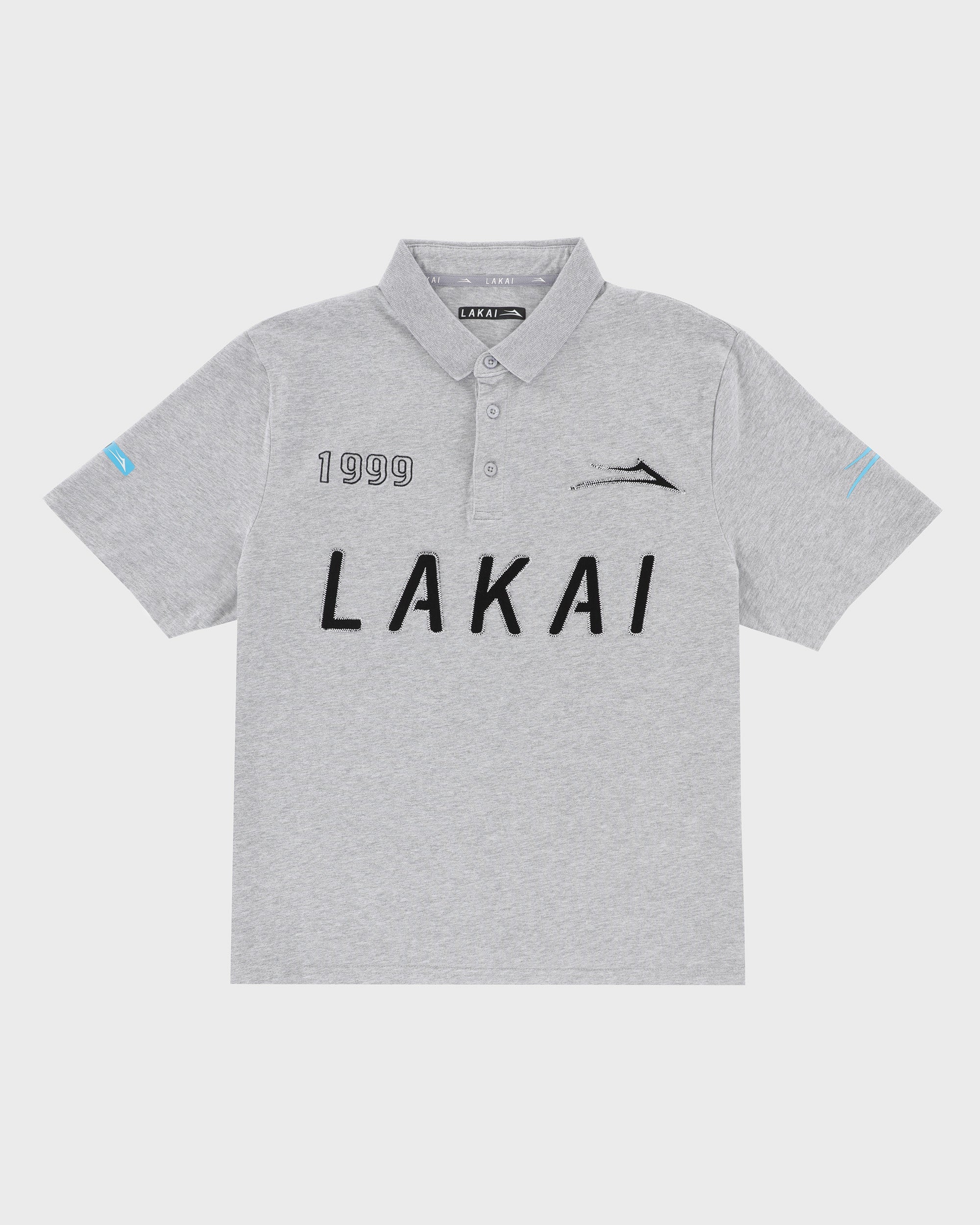 lakai-players-polo-shirt-heather-grey image 1