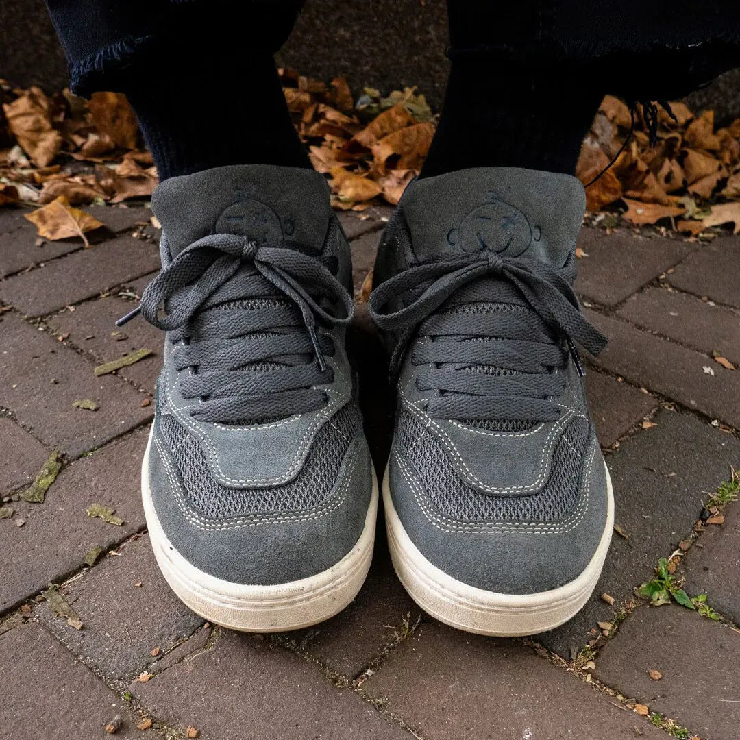 etnies-snake-chunky-skate-schuh-dark-grey-suede-mesh image 6