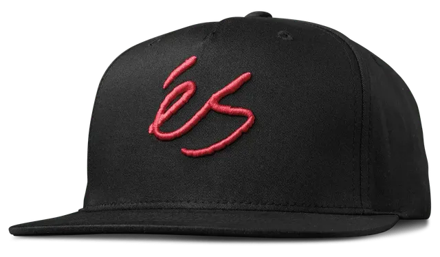 s-script-snapback-cap-schwarz-5-panel image 1