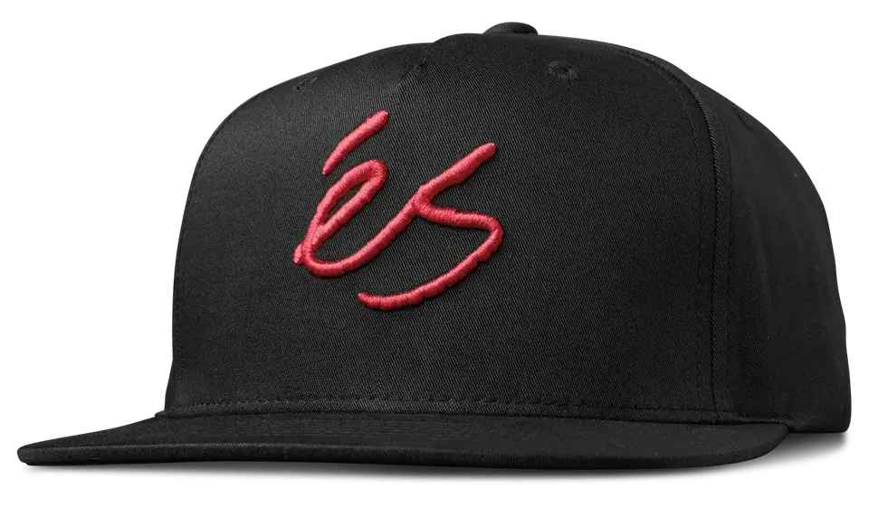 s-script-snapback-cap-schwarz-5-panel image 1
