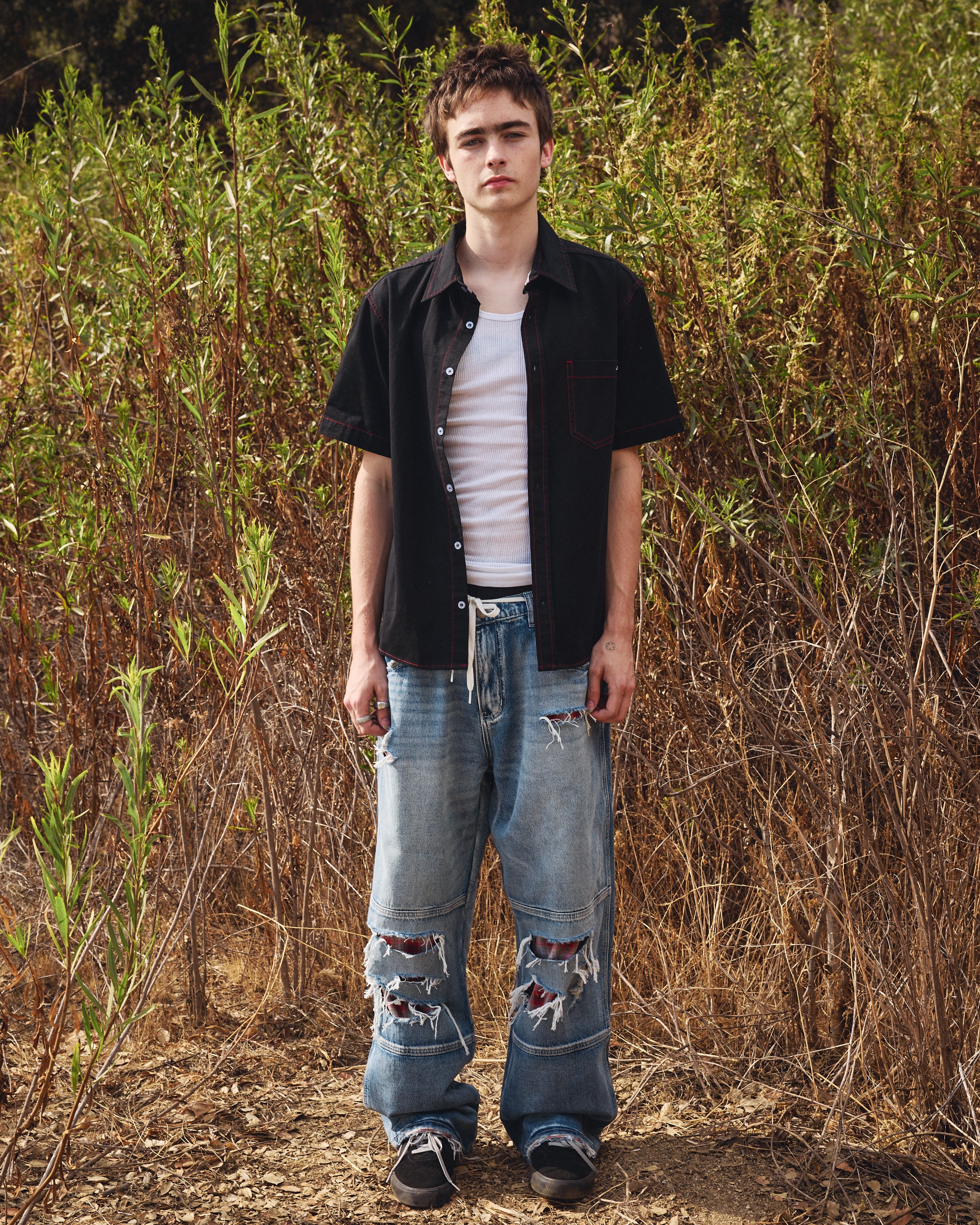 lakai-distressed-double-knee-denims-washed-indigo image 2
