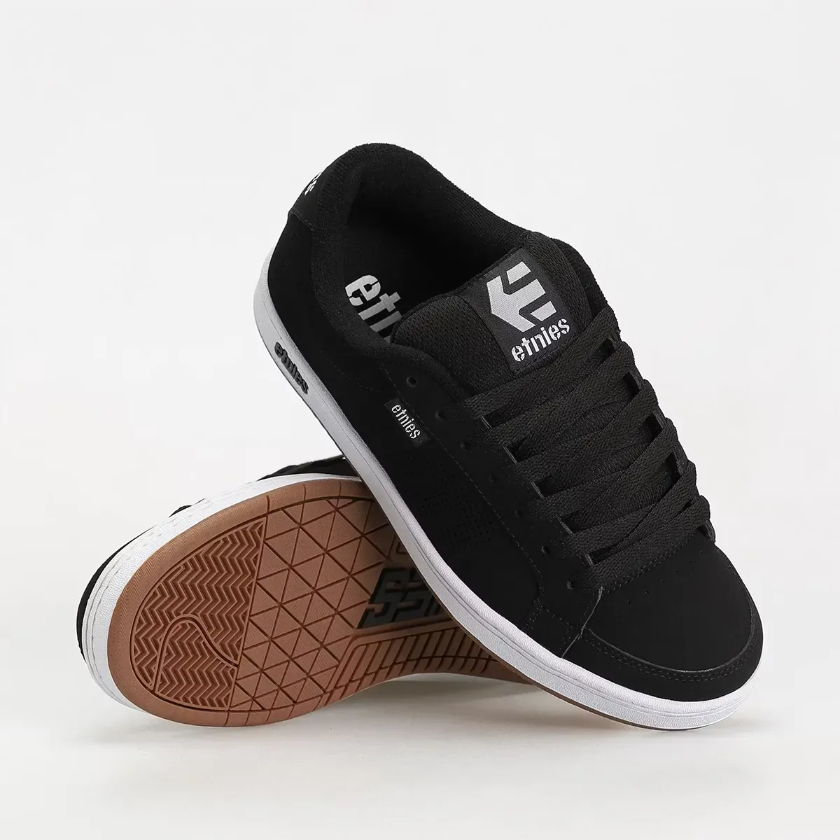 etnies-kingpin-skate-schuh-black-white-gum image 2