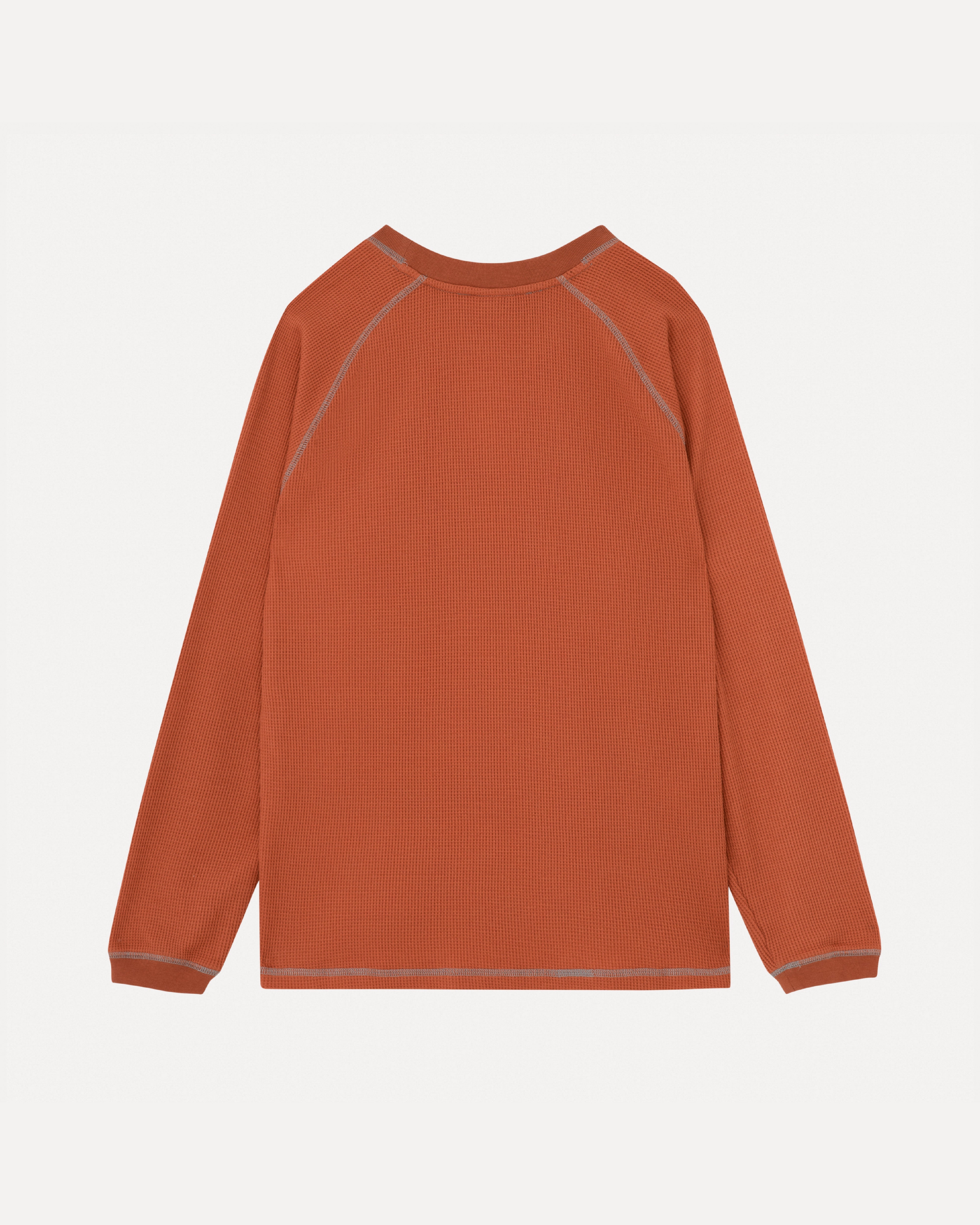 lakai-raglan-waffle-longsleeve-burnt-orange image 2